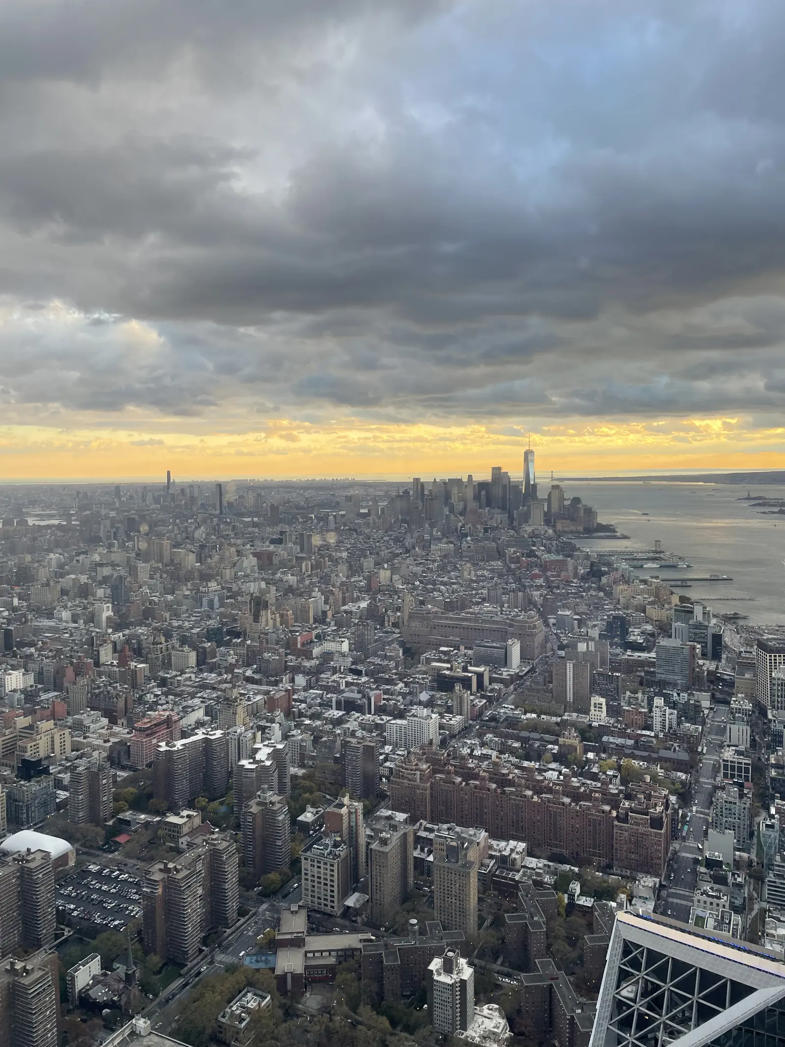 Looking south over Chelsea and the West Village to Lower Manhattan at sunset